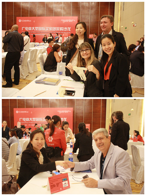 在陈珊同学流利而准确的翻译下,多位巴西采购商与相应的国内供应商达成协议,并相互留下了联系方式,为进一步的洽谈做准备。会谈气氛融洽。