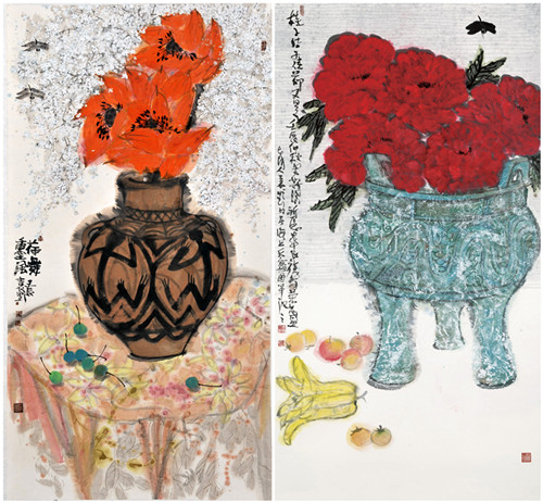 精研中国画矿物颜料制作和运用;浙江电视台拍摄有专题片《画家袁野》